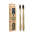 Close-up detail of the smooth bamboo handle and high-density bristles