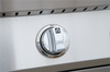 Close-up of a KoKoMo grill control knob marked Off, High and Low
