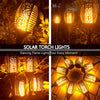 Solar flame torches with LED flickering firelight, outdoor garden decor – view 3