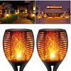 Solar flame torches with LED flickering firelight, outdoor garden decor – view 2