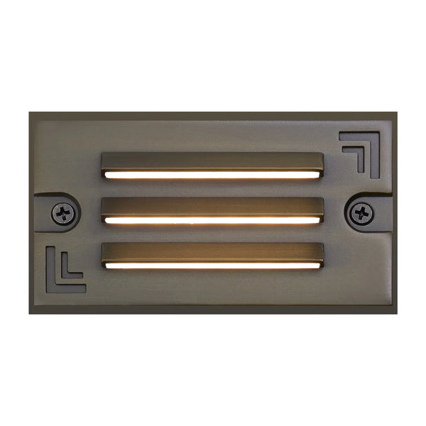 Ironsmith Lighting 5-inch grated brass step light