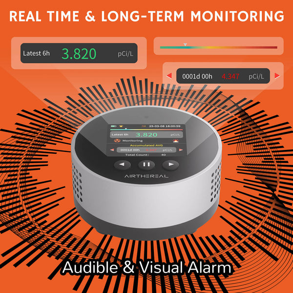 Airthereal RM-65 radon detector, product view