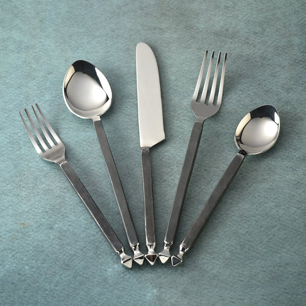 INOX Artisans Crown forged flatware place setting, view 3
