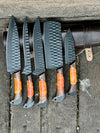 Handmade Damascus steel 8-inch chef knife with rosewood handle, view 2