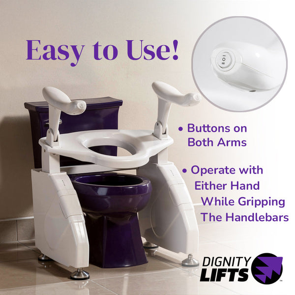 Dignity Lifts DL2 Deluxe Toilet Lift handlebar controls, photo 3 of 6