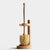 Plastic-free toilet brush and wooden stand with natural sisal bristles, eco-friendly bathroom cleaning tool