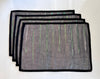 Artisan Upcycled Woven Placemats (Set of 4) | Eco-Conscious Tabletop Decor