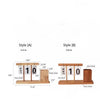 Style A or Style B sustainable wood desktop organizer with perpetual calendar and integrated pen cup