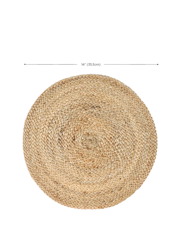 Kara Natural Woven Placemats (Set of 4)| Hand-Textured| GenTree Home