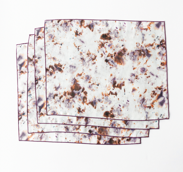 Goldie Home Rose Marble linen placemat, 15 x 18 inches, view 3