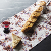 Goldie Home Rose Marble linen table runner, 16 x 90 inches