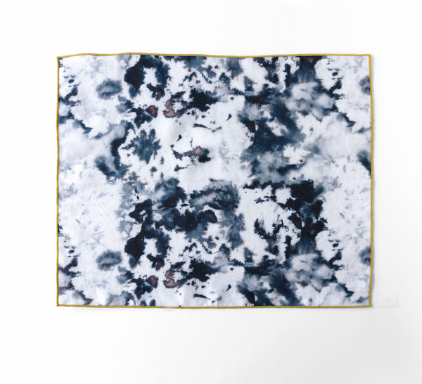 Goldie Home Grey Marble linen placemat, 15 x 18 inches, view 5