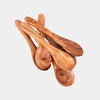 Mini olive wood spice spoon, handcrafted sustainable wooden scoop for condiments and loose-leaf tea