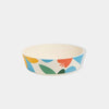 Floral pattern bamboo fiber serving bowl set, 4-piece eco-friendly non-toxic kitchenware