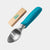 Close-up of precision-engineered pointed tip on professional stainless steel ice cream scoop