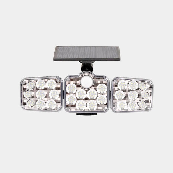 3-head solar motion sensor light with 270-degree angle – product view 1