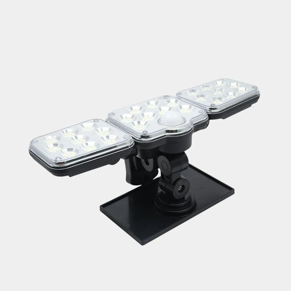 3-head solar motion sensor light with 270-degree angle – product view 2