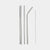 Premium bent stainless steel drinking straws, mirror-polished eco-friendly reusable straw set