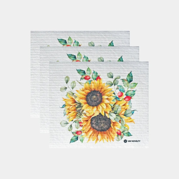 12-pack of reusable Swedish dishcloths, eco-friendly paper towel alternative in vibrant prints