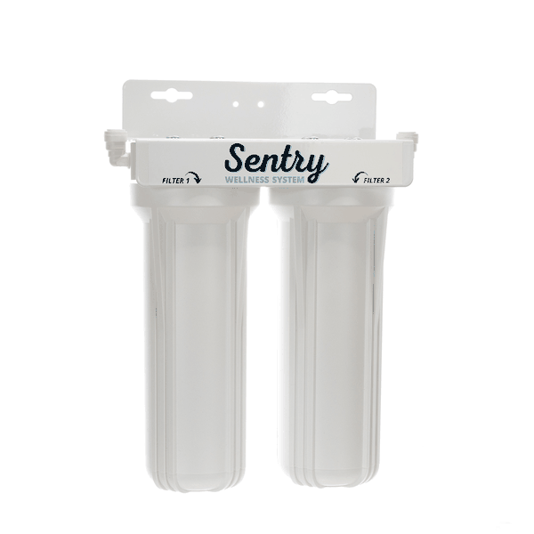 Diagram of how the Sentry Wellness water filtration system works