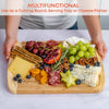 Large Wood Cutting Board for Kitchen 14x11" - Bamboo Chopping Board