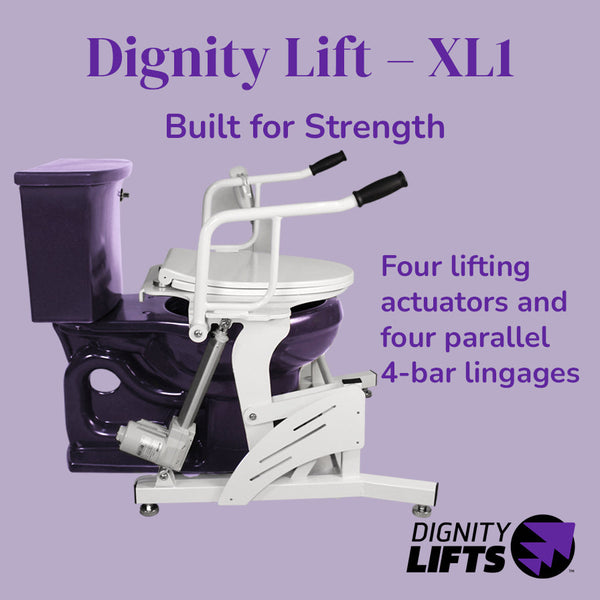 Dignity Lifts XL1 Extra Large Toilet Lift side view, photo 3 of 6