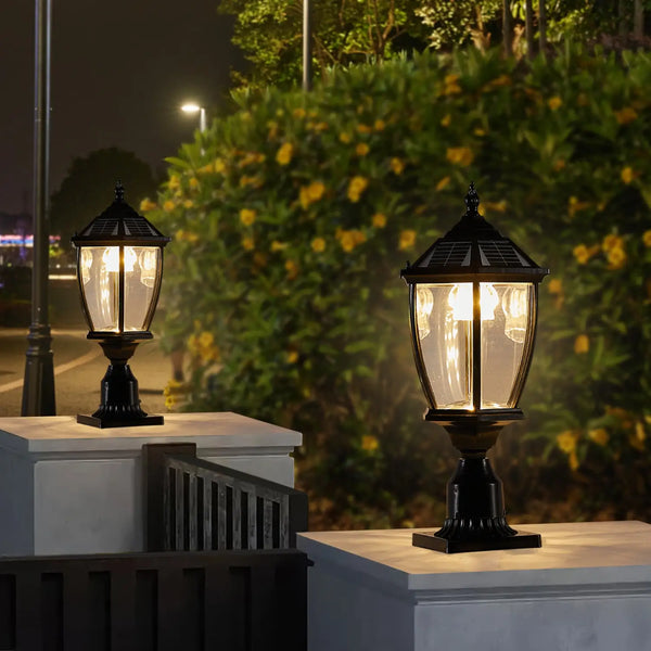 Ironsmith Lighting black aluminum solar LED lantern, view 9