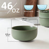 Ceramic bowls for kitchen, 46oz bowl set of 4 for cereal, salad, pasta – view 5