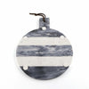 INOX Artisans Barolo striped gray and white marble cheese board, view 3