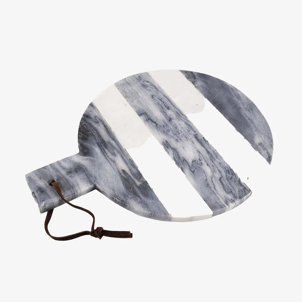 INOX Artisans Barolo striped gray and white marble cheese board