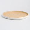 "Close-up detail of the smooth finish and natural bamboo grain of the KHAY tray"