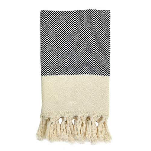Herringbone Turkish Hand Towel | 100% Organic Cotton | GenTree Home
