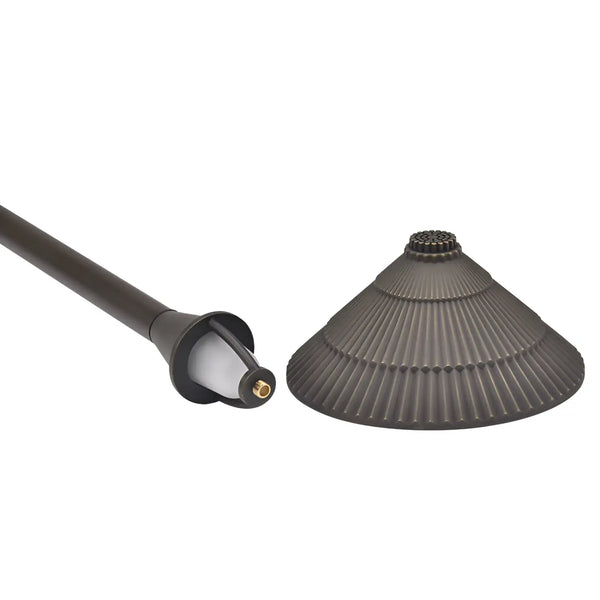 Ironsmith Lighting classic umbrella path light in antique bronze brass, view 4