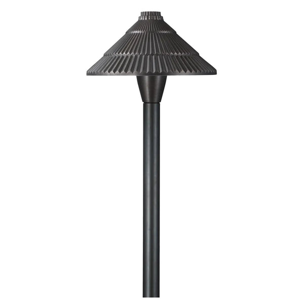 Ironsmith Lighting classic umbrella path light in antique bronze brass