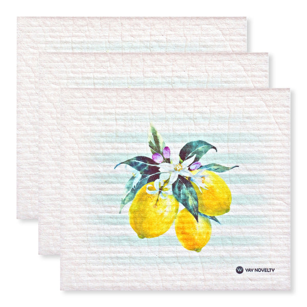 Close-up of biodegradable wood pulp and cotton cleaning cloth texture