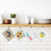 Dishcloths hanging in the kitchen