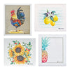 Assorted vibrant botanical and novelty print Swedish dishcloths in a 12-pack set