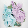 Chouchou Touch green linen dinner napkins, set of 4, view 4