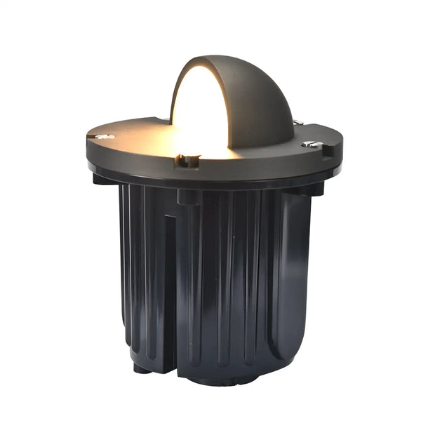 Ironsmith Lighting in-ground brass well light with domed half lid