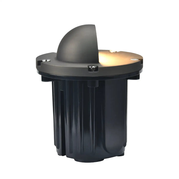 Ironsmith Lighting in-ground brass well light with domed half lid, view 6