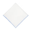 Chouchou Touch white linen napkins with blue satin-stitch edges, set of 4, view 5