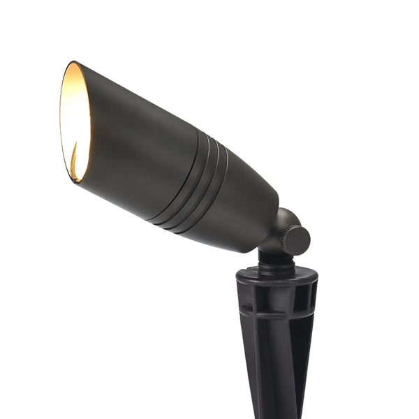 Ironsmith Lighting adjustable brass landscape spotlight, view 3