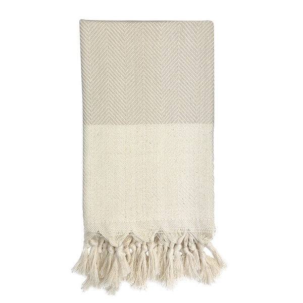 Herringbone Turkish Hand Towel | 100% Organic Cotton | GenTree Home