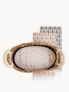 Close up detail of artisanal bread warmer texture"