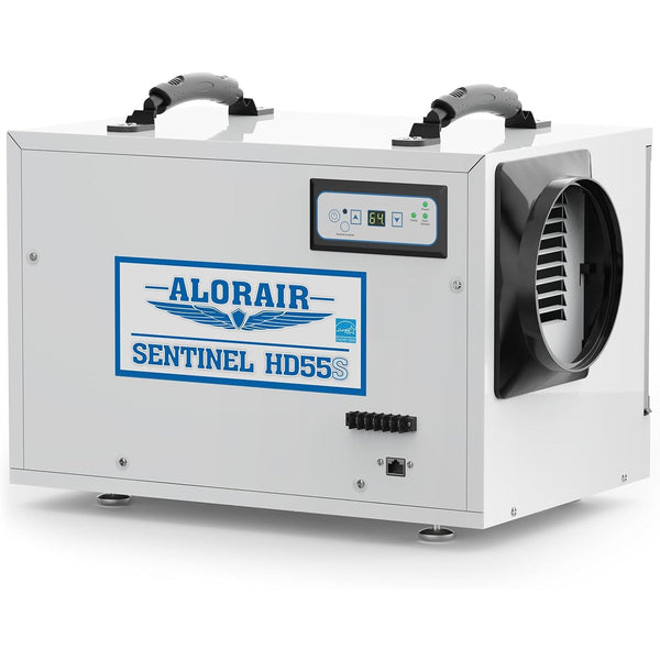 AlorAir Sentinel HD55S crawlspace and basement dehumidifier in white
