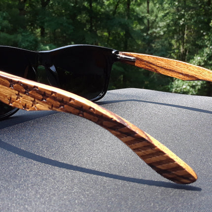 Zebrawood Sunglasses | Handcrafted Polarized Wood Shades | GenTree Home
