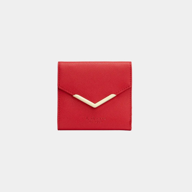 Diana Red Vegan Bifold Wallet | Saffiano Texture | GenTree Home