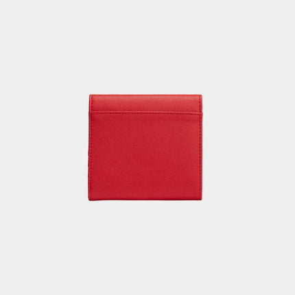 Diana Red Vegan Bifold Wallet | Saffiano Texture | GenTree Home