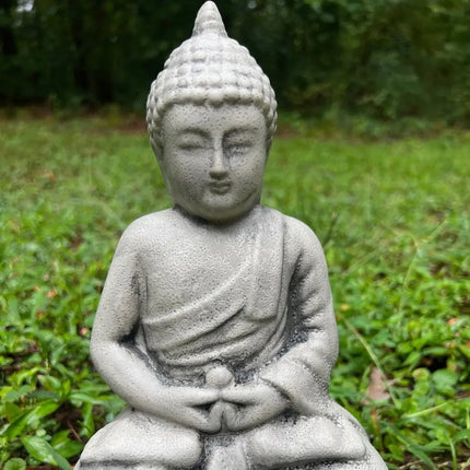 Meditating Buddha Statue | Handcrafted Concrete Decor | GenTree Home