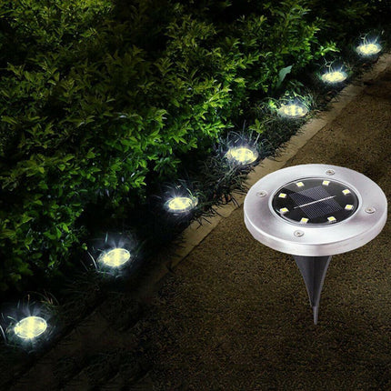 Solar Powered Buried Lights | 8 LED Disk | GenTree Home Shop
